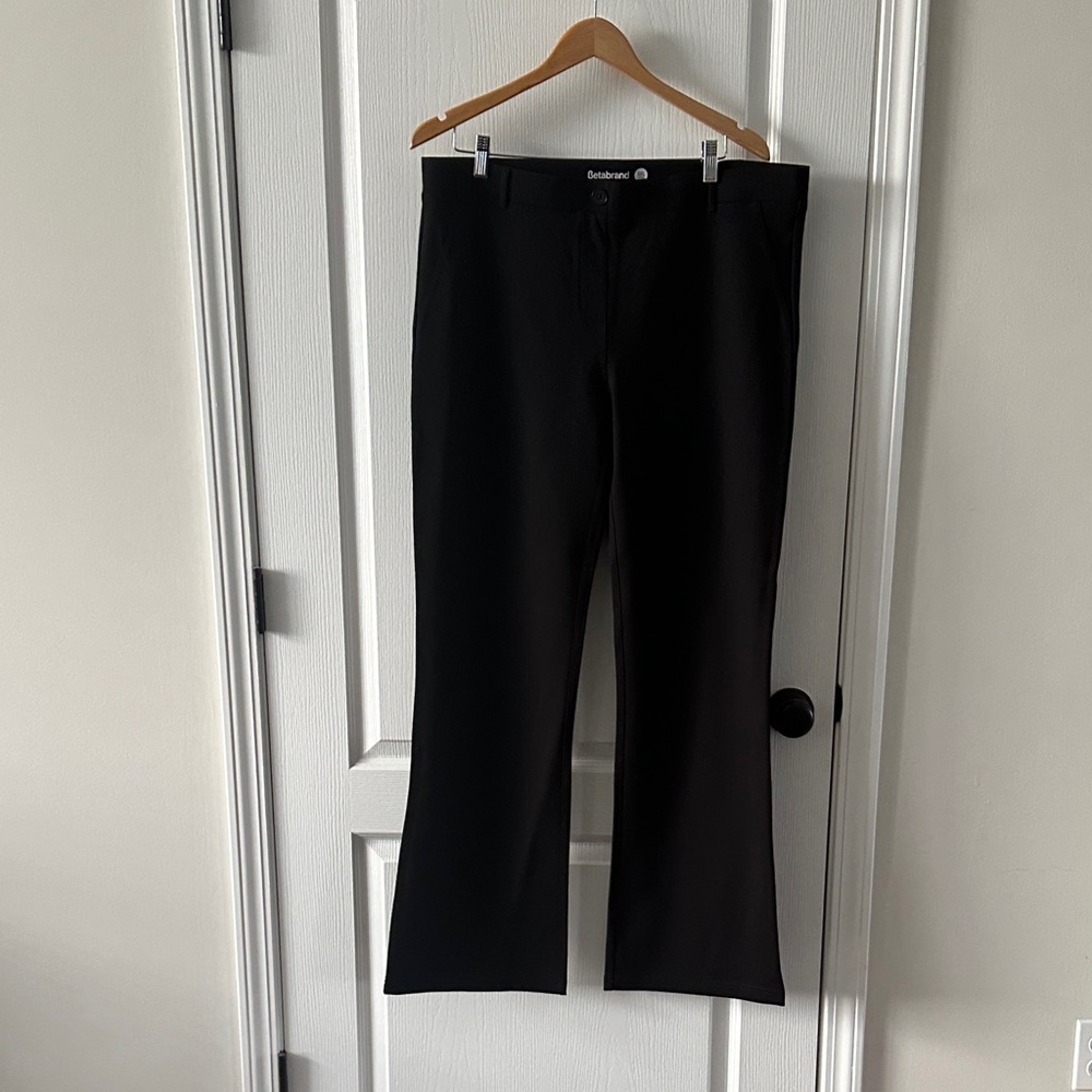 Betabrand Black Boot Cut Pants